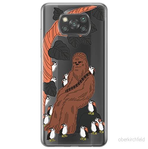 ERT GROUP mobiltelefonfodral för Xiaomi POCOPHONE X3 originalt och officiellt licensierat Star Wars mönster Chewbacca 006 optimalt anpassad till formen på mobiltelefonen, gedeeltelijk transparant 5903537128160