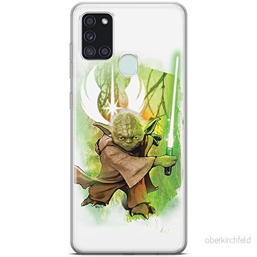 ERT GROUP mobiltelefonfodral för Samsung A21s originalt och officiellt licensierat Star Wars mönster Yoda 005 optimalt anpassad till formen på mobiltelefonen, fodral tillverkad av TPU plast 5903040262221