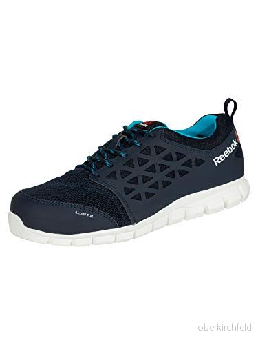REEBOK WORK IB131S1P Excel lätt atletisk säkerhet träningssko, aluminiumtå, PR arbetssko, 42, marinblå/blågrön 690774430990