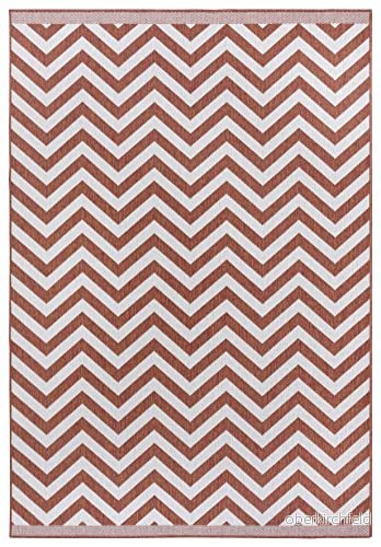 NORTHRUGS Inomhus och utomhusbruk, 120 x 170 cm, vändbar matta, väderbeständig, modern design, sicksackmönster, matta för balkong, terrass, trädgård, vinterträdgård, vardagsrumsmatta, vattentät 4260770247234