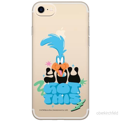 ERT GROUP mobiltelefonfodral för Iphone 7/8/ SE 2/ 3 originalt och officiellt licensierat Looney Tunes mönster Roadrunner 003 anpassad till formen på mobiltelefonen, gedeeltelijk transparant 5905795125608