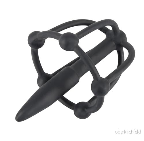 Penisplug Med glansbur, Svart, 5,7 cm 4024144547364
