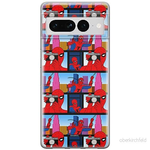 ERT GROUP mobiltelefonfodral för Google PIXEL 7 PRO originalt och officiellt licensierat Marvel mönster Spider Man 038 optimalt anpassad till formen på mobiltelefonen, fodral tillverkad av TPU plast 5905795177003