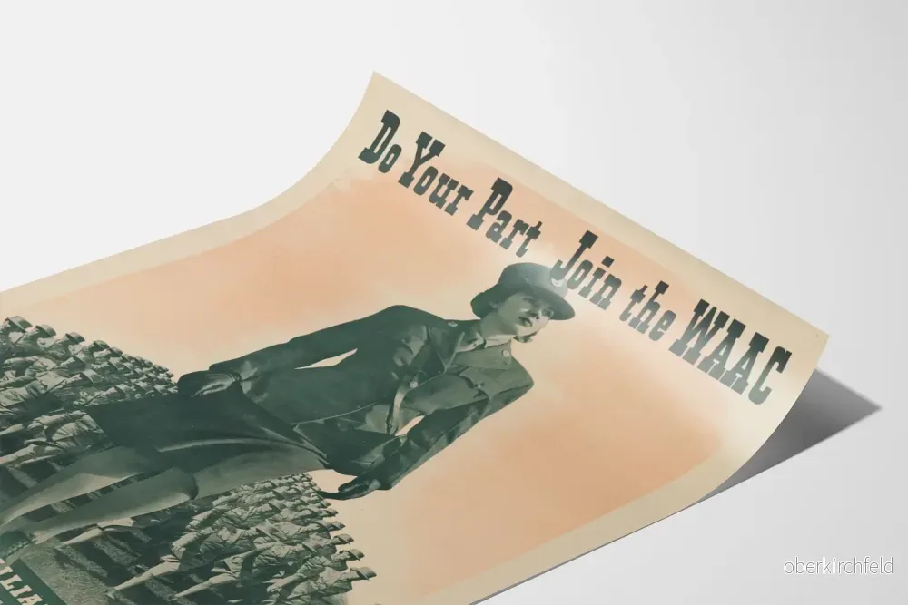Vintageaffisch för rekrytering WAAC US Army - Bild 3