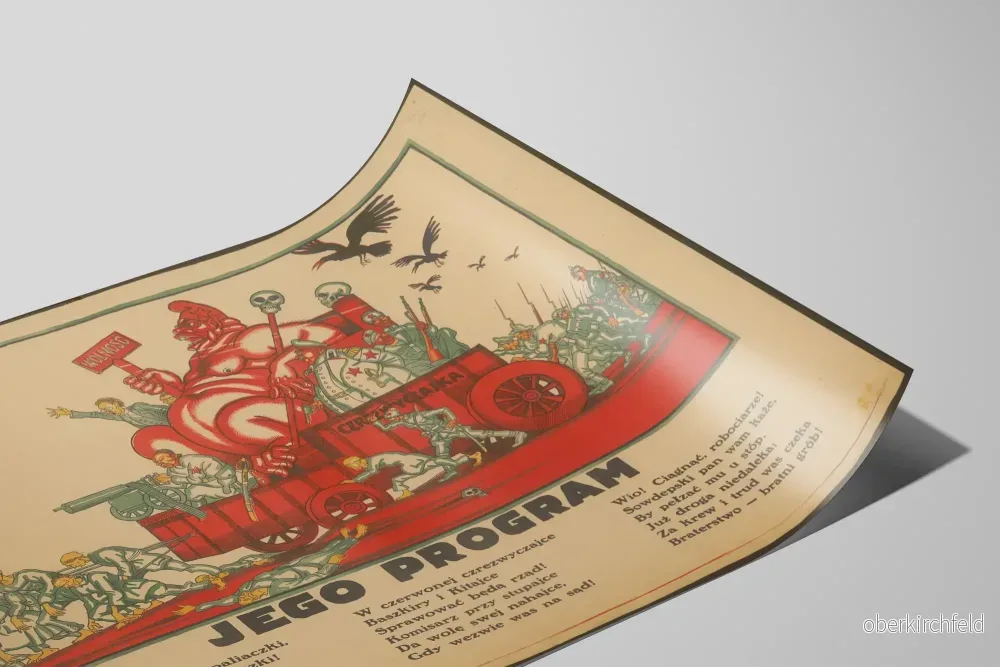Vintage polsk politisk propagandaposter - Bild 2