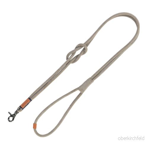 TRIXIE BE hundkoppel i nordiskt läder, XS L, 1,20 m diameter 8 mm grått läderkoppel för hundar med nordisk berlock mycket små till stora 17460 4011905174600