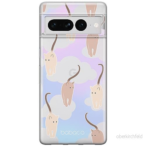 ERT GROUP mobiltelefonfodral för Google PIXEL 7 PRO originalt och officiellt licensierat Babaco mönster Cats 015 optimalt anpassad till formen på mobiltelefonen, gedeeltelijk transparant 5905795172114