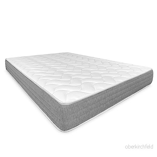 DUERMETE ONLINE Viscotec Reversible Viscoelastisk madrass 120 x 200, fast och komfortabel, ergonomisk, tjocklek 21 cm, antikvalster, antibakterier allergivänliga 8445355098128
