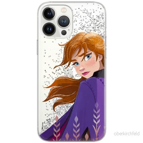 ERT GROUP mobiltelefonfodral för Apple Iphone 13 PRO MAX originalt och officiellt licensierat Disney mönster Anna 002 Vit optimalt anpassad till formen på mobiltelefonen, med glitter overflow effekt 5904805762895