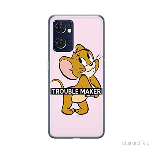ERT GROUP mobiltelefonfodral för Oppo RENO 7 5G originalt och officiellt licensierat Tom & Jerry mönster 012 optimalt anpassad till formen på mobiltelefonen, fodral tillverkad av TPU plast 5905511312350