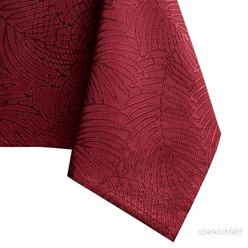 AmeliaHome bordsduk, 110 x 240 cm fläckskydd, lotuseffekt, tvättbar, vattenavvisande, ornament bordeaux Gaia 4251758623423