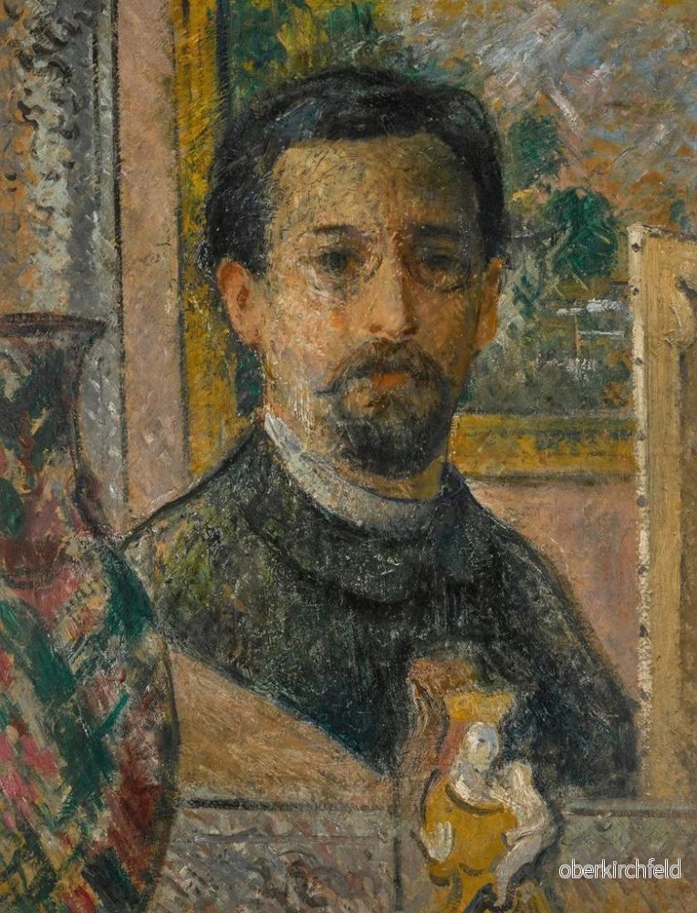 Målning Självporträtt med statyett - Gustave Loiseau | Konsttryck - Bild 2