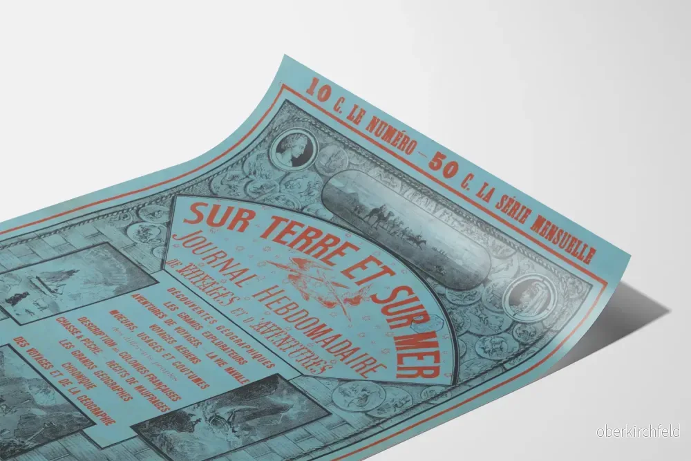 Vintageposter Sur Terre et Sur Mer - Veckotidning för resor och äventyr - Bild 3