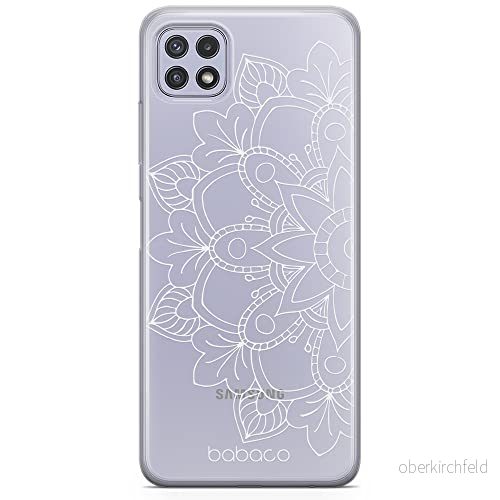 ERT GROUP mobiltelefonfodral för Samsung A22 5G originalt och officiellt licensierat Babaco mönster Mandalas 005 Vit optimalt anpassad till formen på mobiltelefonen, gedeeltelijk transparant 5904805834226