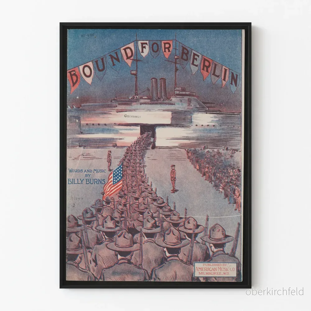 Vintage militär väggdekorationsposter 'Bound for Berlin'
