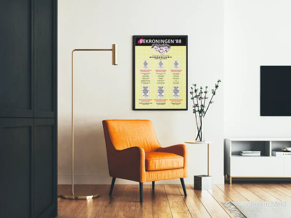 Poster Bekroningen '88 Stichting Nederlandse Kinderjury - Vintage väggdekoration - Bild 2