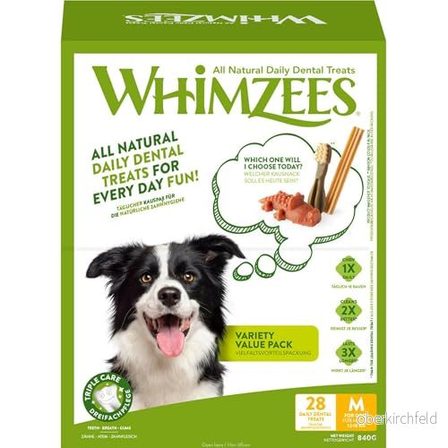 Whimzees Variety M 28 stk 840 g box 8718627754986