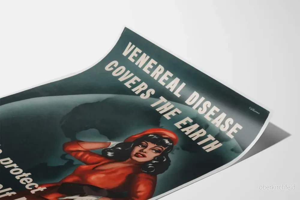 Vintageposter Venereal Disease Covers The Earth - Retro väggdekoration - Bild 3