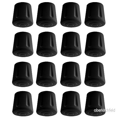 cyclingcolors 16x Skridskor för stolar Gummi EPDM Ben Runda Möbler Stoppar Fotpluggar Golvskydd (10mm) 3666690044525