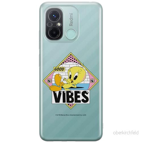 ERT GROUP mobiltelefonfodral för Xiaomi REDMI 12C/ 11A originalt och officiellt licensierat Looney Tunes mönster Tweety 013 anpassad till formen på mobiltelefonen, gedeeltelijk transparant 5905795095611