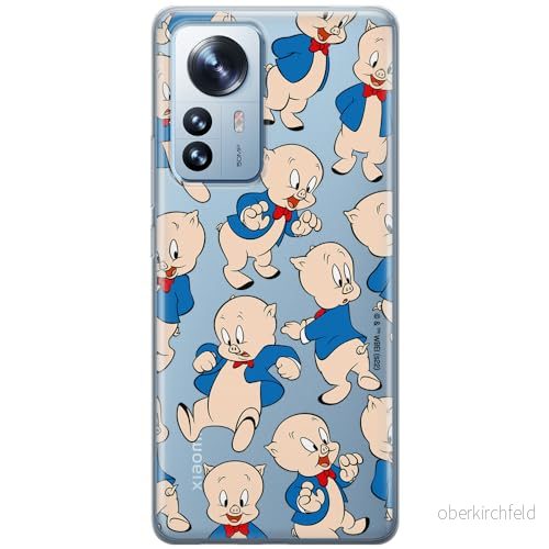 ERT GROUP mobiltelefonfodral för Xiaomi 12 / 12X originalt och officiellt licensierat Looney Tunes mönster Porky Pig 001 optimalt anpassad till formen på mobiltelefonen, gedeeltelijk transparant 5905511620066