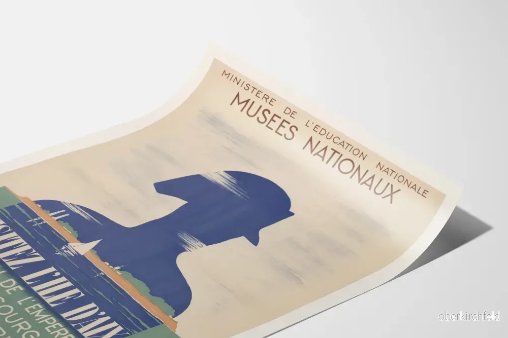 Vintage dekorativ poster Besök Île d'Aix - Bild 3