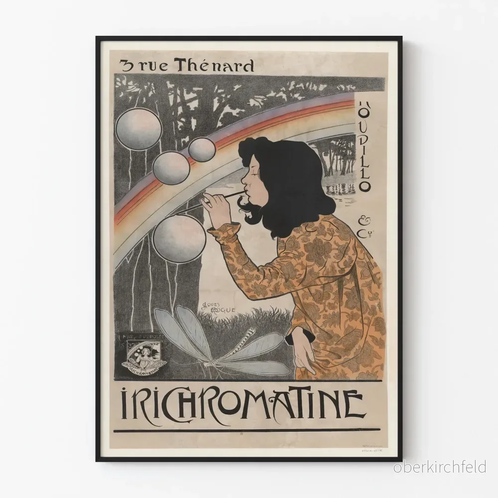 Art Nouveau-poster 3 rue Thénard – Irichromatin av Jacques Rogue Art Nouveau-poster 3 rue Thénard – Irichromatin av Jacques Rogue