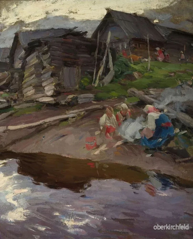 Målning I kväll - Abram Efimovich Arkhipov | Konsttryck - Bild 2