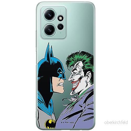 ERT GROUP mobiltelefonfodral för Xiaomi REDMI NOTE 12 4G originalt och officiellt licensierat DC mönster Batman & Joker 005 optimalt anpassad till formen på mobiltelefonen, gedeeltelijk transparant 5905511947835