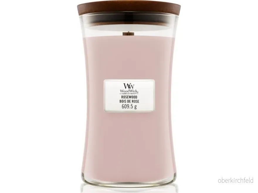 WoodWick Scented Candle Large Rosewood 18 cm / ø 10 5038581077956