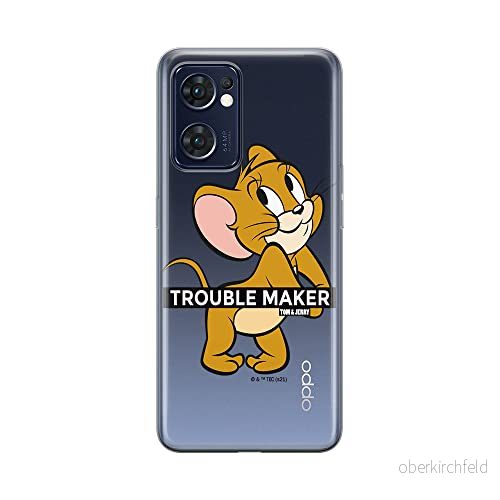 ERT GROUP mobiltelefonfodral för Oppo RENO 7 5G originalt och officiellt licensierat Tom & Jerry mönster 012 optimalt anpassad till formen på mobiltelefonen, gedeeltelijk transparant 5905511314514