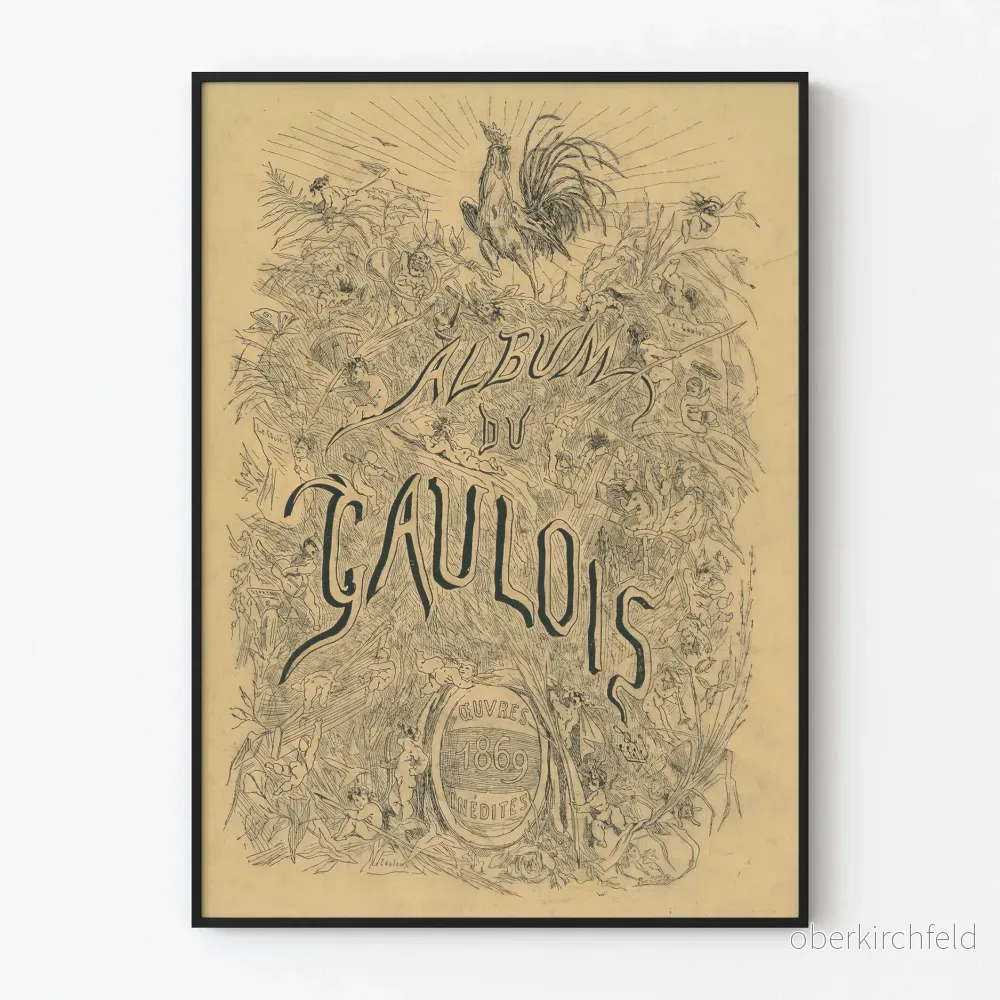 Vintageposter av Album du Gaulois - Gammal dekorativ illustration