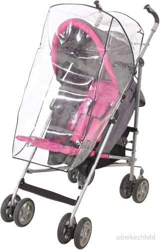 BEBE DOUCEUR, Regnklänning barnvagn universal storlek transparent PVC H65/80 x 50 47 cm 3574380061755