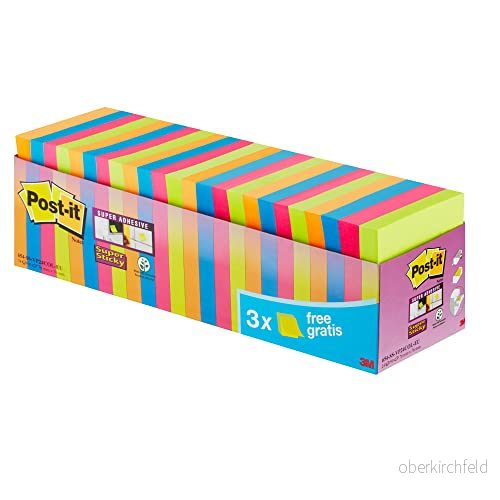 Post-it 712520 Klisterlappar - Blå/Gul/Rosa/Orange 51141984063