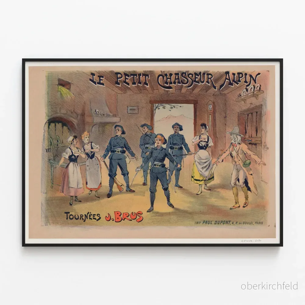 Vintageposter Le Petit Chasseur Alpin äkta väggdekoration