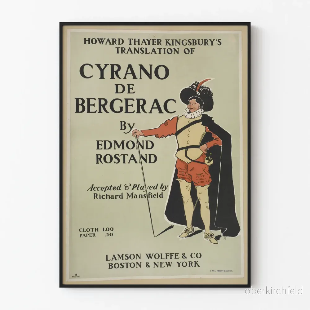 Vintageposter Cyrano de Bergerac av Edmond Rostand
