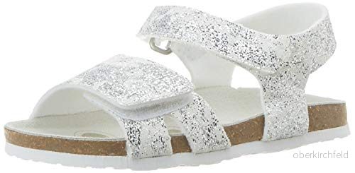 Chicco, Fiore sandal, Justerbara dubbla kardborreband sandaler Flickor, Silver, 29 8051182062876