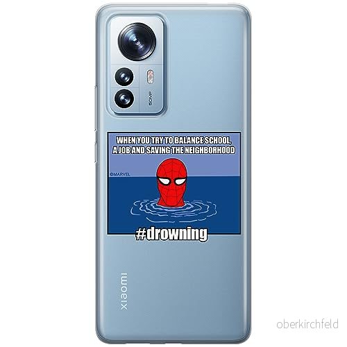 ERT GROUP mobiltelefonfodral för Xiaomi 12 PRO originalt och officiellt licensierat Marvel mönster Spider Man 037 optimalt anpassad till formen på mobiltelefonen, gedeeltelijk transparant 5905795013080