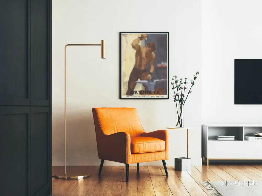 Vintageaffisch av smed i arbete - industriell väggdekoration - Bild 2