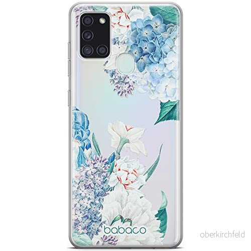 ERT GROUP mobiltelefonfodral för Samsung A21s originalt och officiellt licensierat Babaco mönster Flowers 027 optimalt anpassad till formen på mobiltelefonen, gedeeltelijk transparant 5905131264114