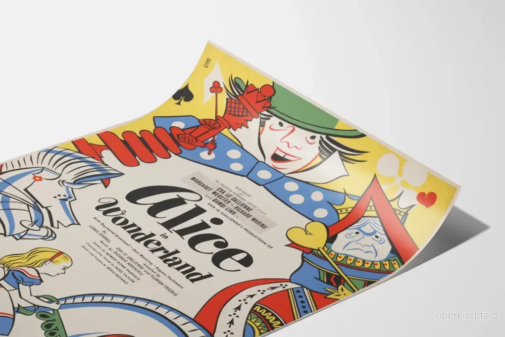 Vintageposter Alice i Underlandet - Originell väggdekoration teater - Bild 3