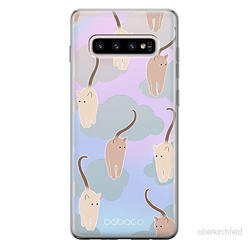 ERT GROUP mobiltelefonfodral för Samsung S10 PLUS originalt och officiellt licensierat Babaco mönster Cats 015 optimalt anpassad till formen på mobiltelefonen, gedeeltelijk transparant 5905131116604