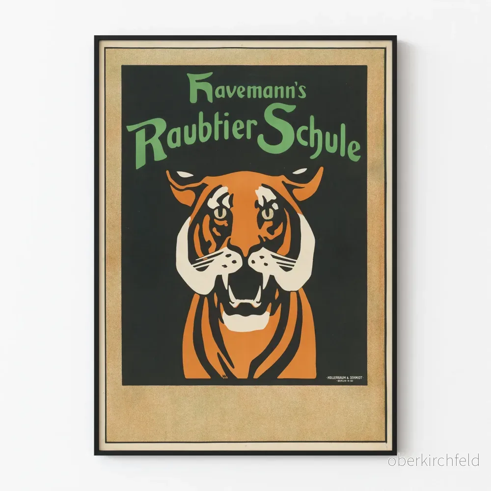 Vintageposter Tigre Havemann's Raubtier Schule