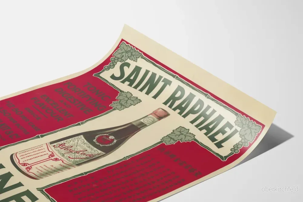 Vintageposter med Saint Raphael Wine väggdekoration - Bild 3