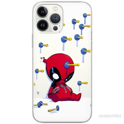 ERT GROUP mobiltelefonfodral för Samsung S9 originalt och officiellt licensierat Marvel mönster Deadpool 005 Vit optimalt anpassad till formen på mobiltelefonen, gedeeltelijk transparant 5902980863550