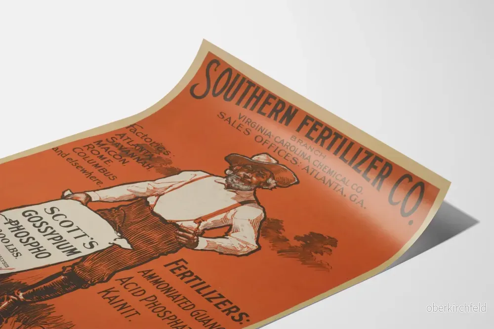 Vintageposter från Southern Fertilizer Co. - Retro industriell väggdekoration - Bild 3