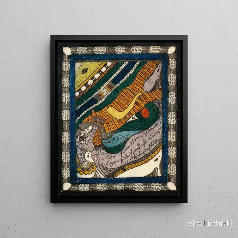 Målning Sainte Wiegalinda de PantterBann - Adolf Wölfli | Konsttryck