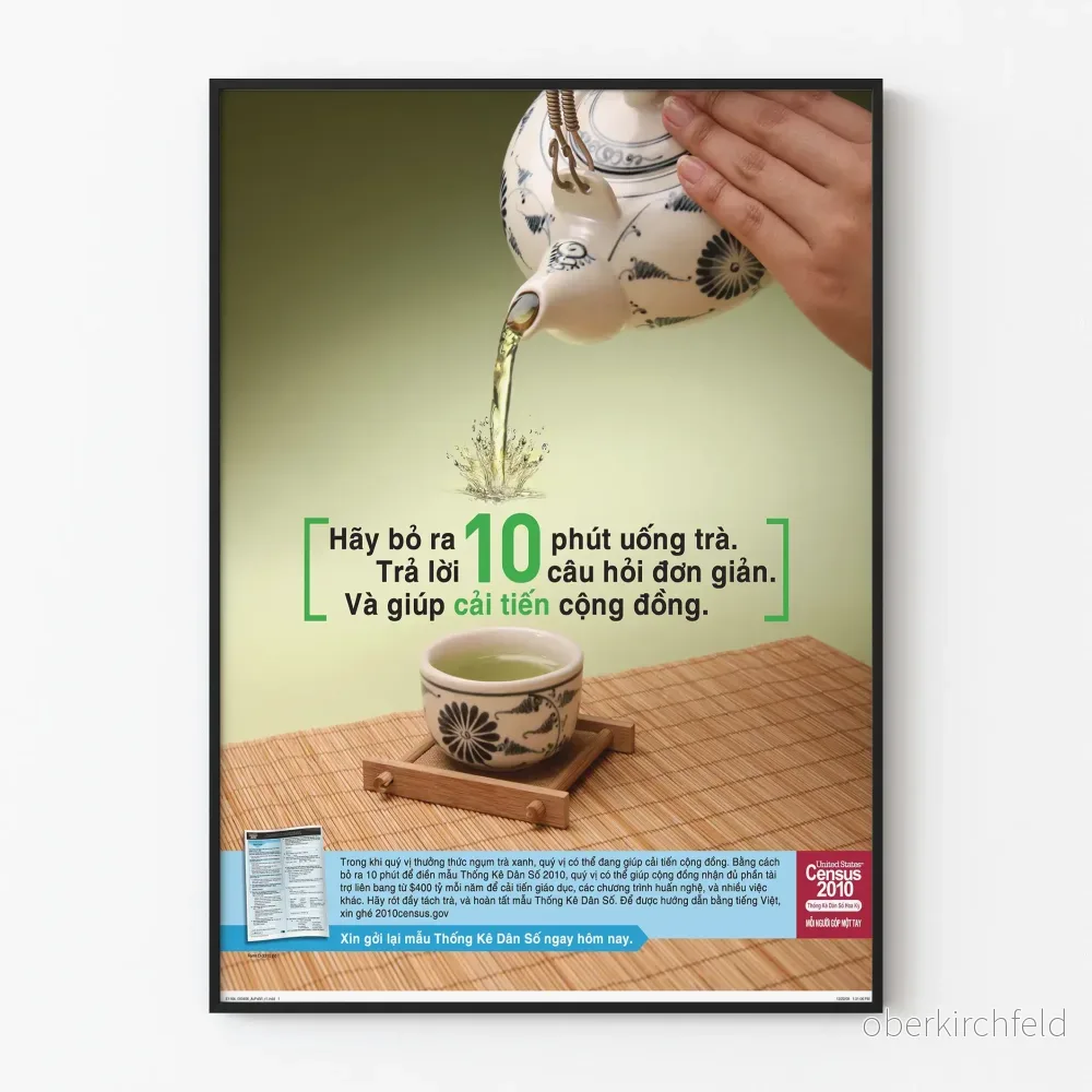 Vietnamesisk vintage dekorativ poster med teinfusion