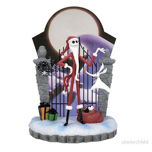 Enesco Disney Showcase The Nightmare före jul jultomte med Gate Scene, upplyst figur, 25,4 cm, flerfärgad 28399366934