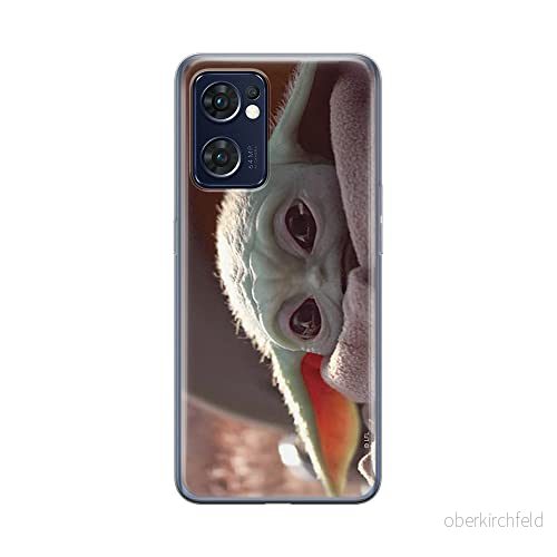 ERT GROUP mobiltelefonfodral för Oppo RENO 7 5G originalt och officiellt licensierat Star Wars mönster Baby Yoda 021 optimalt anpassad till formen på mobiltelefonen, fodral tillverkad av TPU plast 5905511314644